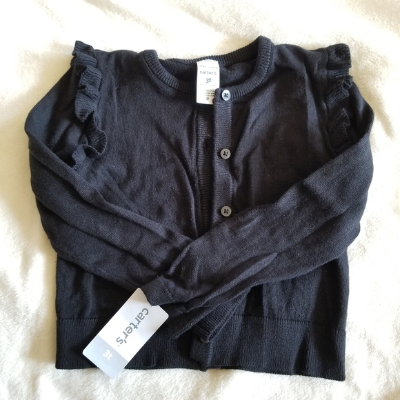NWT Carter's Girl's 3T Ruffled Cardigan - Picture 1 of 6